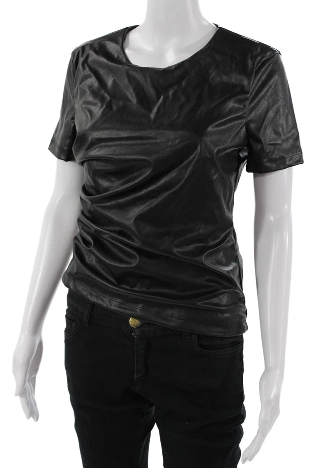 Camiseta básica negra manga corta Helmut Lang para mujer talla L Foto 2 de 4