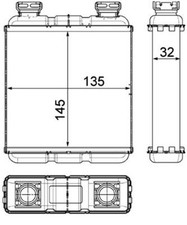MAHLE Wärmetauscher Innenraumheizung PREMIUM LINE AH 188 000P für FORTWO 451 CDi
