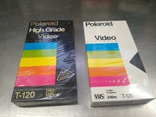Lot of 2 Polaroid High Grade Blank Video Cassette T-120 246m VHS New sealed