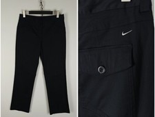 Nike Golf Pants Black Trousers Pockets size 34x32