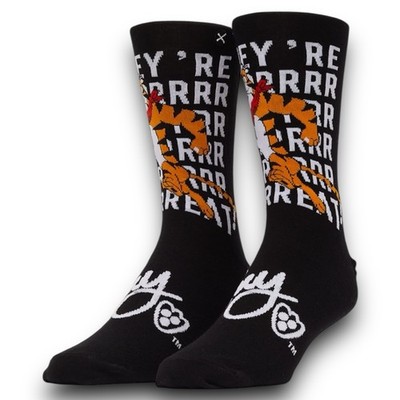 Odd Sox - They re GRRRREAT Crew Socks - Size 8-12 - One Size Fits Most - Black