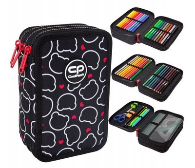 COOLPACK 3-FACH 44-teilig Mäppchen Federmappe Federtasche BEAR