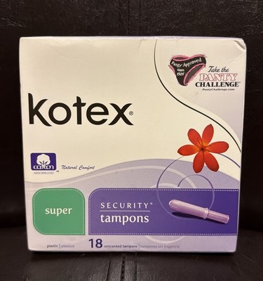 U by Kotex Super Absorbency Security Tampons 18 Pack Unscented
