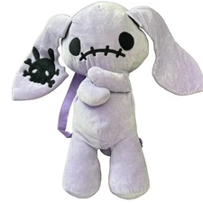 Spookyville Critters Naughty Purple Goth Plush Bunny Stuffed Backpack Festival