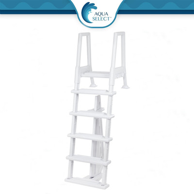 Aqua Select Heavy Duty Resin In-Pool Above Ground Swimming Pool Ladder - White
