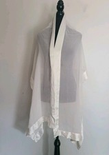 RC1 Women's White Wedding/ Formal Chiffon Shawl