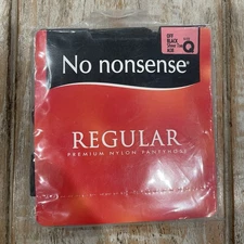 Single No Nonsense Regular M38 Pantyhose Size Q Sheer Toe Reinforced Panty New