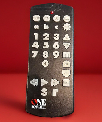 One For All URC2085 Universal Remote Control. OEM. Large Buttons Black   Tested.
