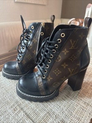 Louis Vuitton Star Trail Boots Women Size 38 Monogram Heel