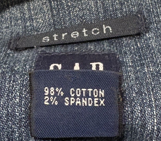Gap Blue Stretch Denim Button Jacket Collared Poc… - image 5