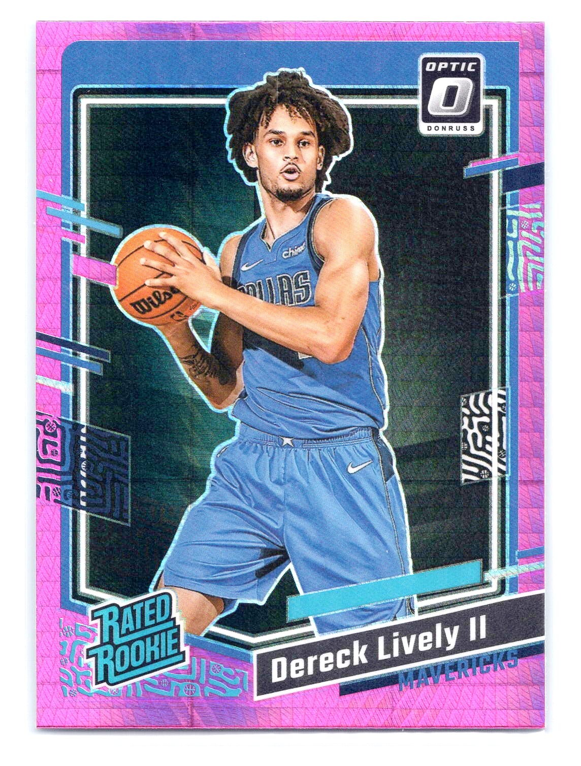 Dereck Lively II 2023-24 Donruss Optic #245 Rated Rookie Hyper Pink RC