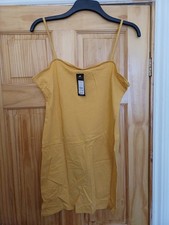 Ladies yellow Bodycon strappynew with tags Dress 18 *New Look