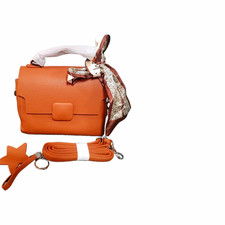 Brown Pebbled Small Satchel Top Handle Bag De...