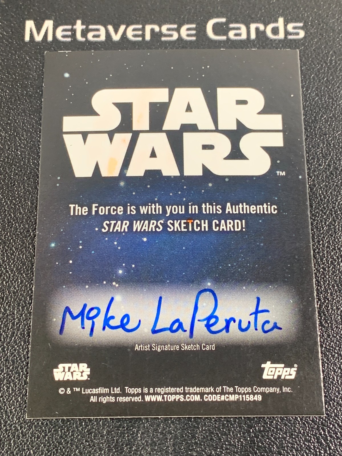 2025 Topps Chrome Star Wars Galaxy Qui-Gon Jinn Sketch By Artist Auto 1/1 view 2