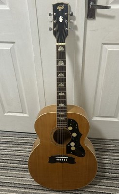 Vintage Hondo II Jumbo Akustikgitarre - Blond - Made in Korea - J200 Style