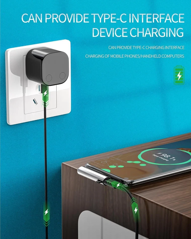 2 in 1 Type-C USB C to 3.5mm AUX Audio Headphone Jack Adapter Charger Cable New - Image 4 of 4