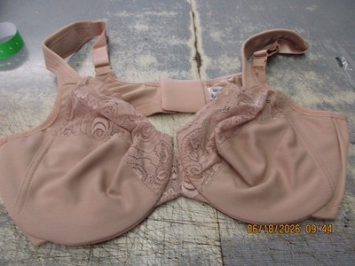 New Glamorise Full Support Back Close Wonderwire Bra Sz 38C Cafe Beige #1240