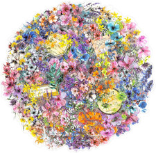 300Pcs Transparent Flower Stickers, Cute Vintage Floral Sticker for Scrapbooking