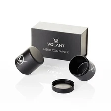 Volant - 100 ML [ 2 PACK ] Premium Airtight Smell Proof Herb Storage Containers