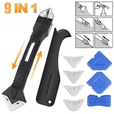 9 /5 in 1 Caulking Tool Kit Silicone Remover Sealant Finishing Grout Scraper Set
