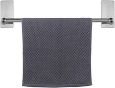 NearMoon Self Adhesive Bathroom Towel Bar- Stainless 16-Inch, Brushed Nickel