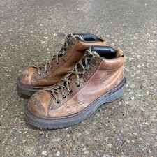 Y2K Dr Martens Chunky Brown Leather 8287 Made in England Ankle Boots Size 5