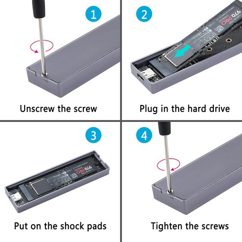 M.2 NVMe Festplattengehäuse SSD Cooles RGB-Licht Festplattengehäuse Alumini5137 - Afbeelding 9 van 9