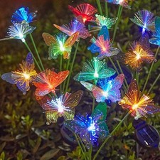 2Pack Butterfly Solar Stake Lights Garden Outdoor Landscape Lawn Lamp Waterproof