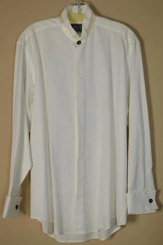 RARA camicia abito Versace vintage mai usata taglia 39 15 5 metà anni 90 nuova bianca avorio