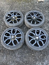 Mini Cooper S R53 Checkmate 17" Flame Spoke Alloy Wheels & Tyres Black Set Of 4
