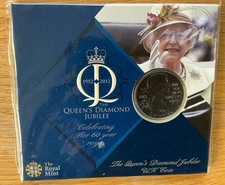 2012 Royal Mint The Queen's Diamond Jubilee &pound;5 Five Pound Coin BUNC Sealed Pack