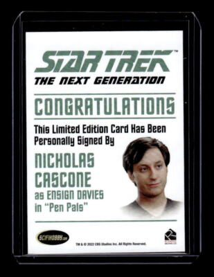 2022 Star Trek The Next Generation Classic Auto Nicholas Cascone