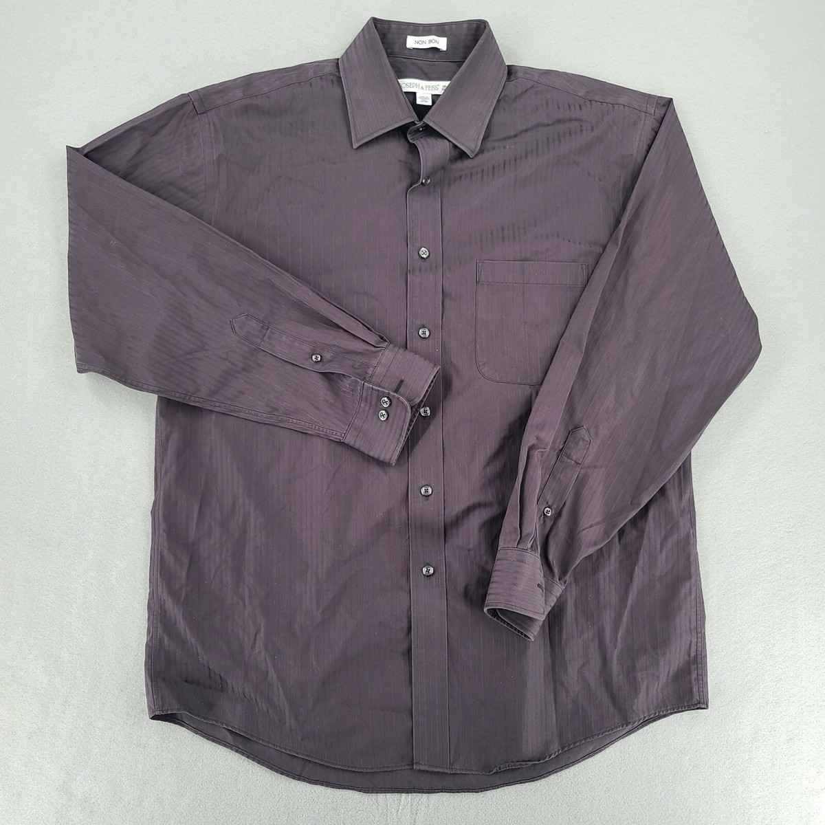 joseph & feiss non iron dress shirt NWT Sz 20 34/35 NON IRON Dress Shirt: Joseph & Feiss Blue & Pronto Uomo  Burgundy