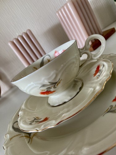 Schwarzenhammer Porzellan, Sammeltasse , Kaffeegedeck Blüten - Bild 5 von 10