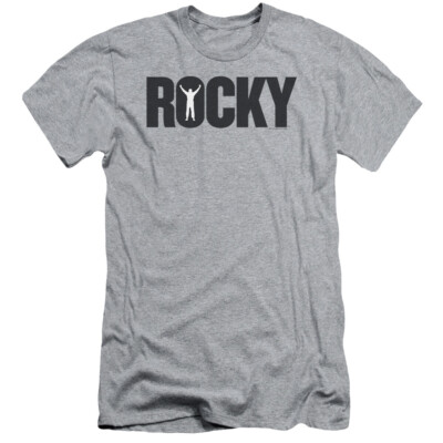 Rocky Slim Fit T-Shirt Classic Logo Athletic Heather Tee