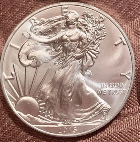ONE 2016 AMERICAN SILVER EAGLE 1 oz US $1 DOLLAR MS+++++ FLASH WHITE UNC GEM BU