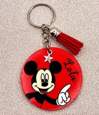Mickey Mouse, Disney inspired personalised keyring. Handmade novelty gift!