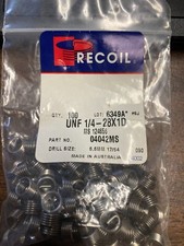 100 NEW RECOIL  1/4-28 X 1D THREAD INSERTS 04042 - HELICOILS- Helicals