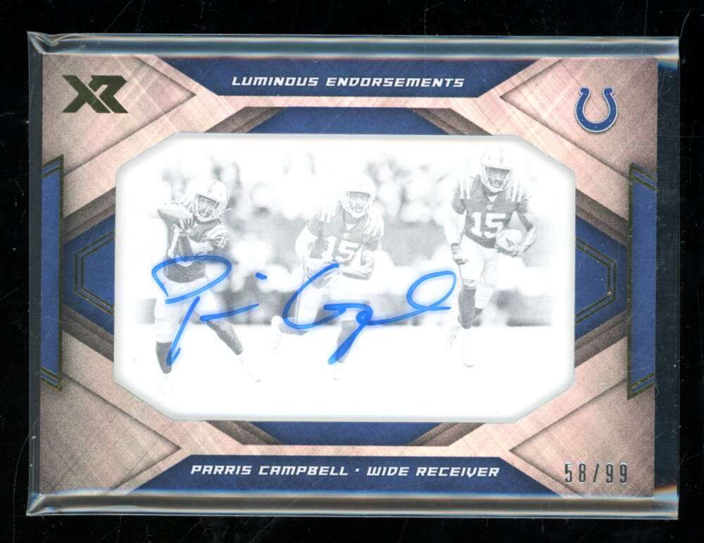 Parris Campbell Panini Luminance Rookie Ink #PC Base