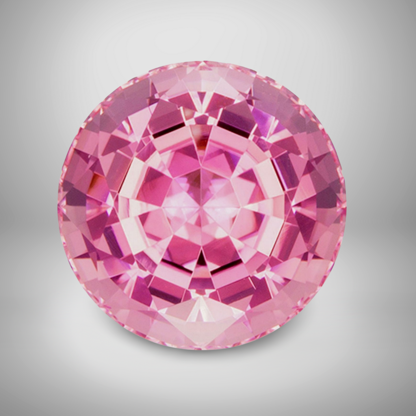 Pink Tourmaline Round Cut Gemstone 10 Cts - 15 mm Lustrous Loose Gem