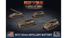 Flames of War UBX84 M12 155mm Artillery Battery 4 SP Guns Gaming Miniatures