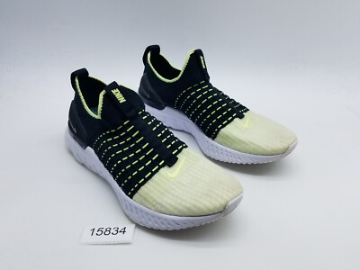 Nike React Phantom Run Flyknit 2 Women's Size 9 Running Shoes Black Volt