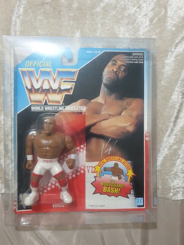 WWF/WWE Virgil Moc Hasbro With Display Case Bodygu...