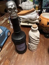 Halloween Bottles Gothic Spooky Skull Potion