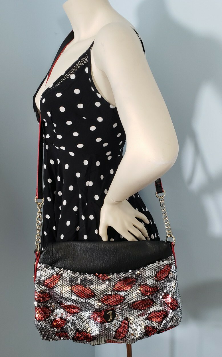 JUICY COUTURE Sequin Red Lips Crossbody Shoulder Bag … Gem