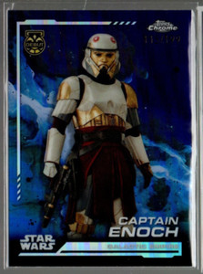 2024 Topps Chrome Star Wars Kamino Aqua Refractors #99 Captain Enoch /199