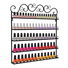 Nail Polish Rack Wall Mounted Display Organizer Holder Stand Metal 5 Tier SALE
