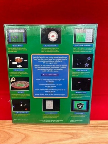 NFL Lights Out Sports Fans Screen Saver 1994 NIB - Picture 2 of 2