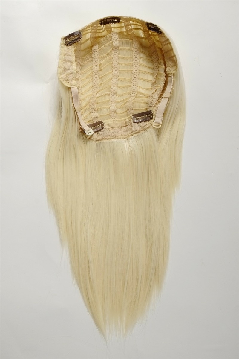 Clip-in Haarteil 5 Klammern 3/4 Perücke Hell-Aschblond Blond Ca. 50cm HD1401-15F