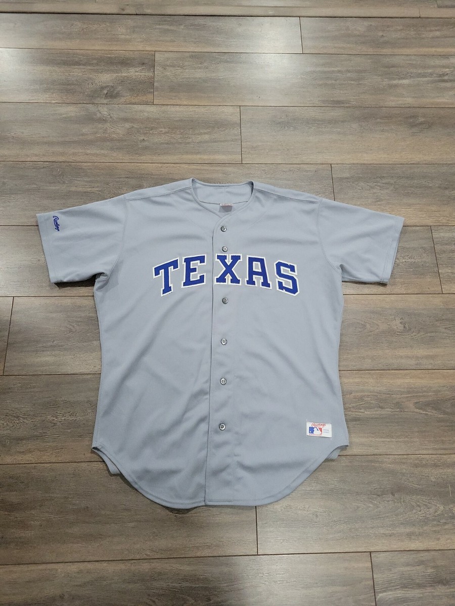 RARE! AUTHENTIC VINTAGE TEXAS RANGERS JERSEY 48 XL RARE GREY